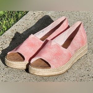 Toms Platform Alpargata Espadrilles in Pink Size 9